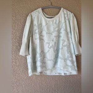 Daniel Rainn Light Blue Floral Lace Blouse